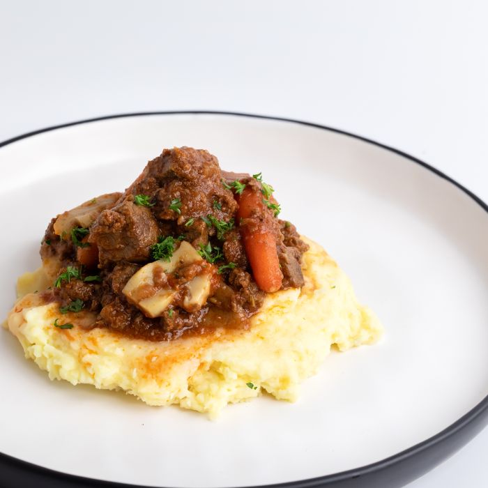 Beef Goulash with Mashed Potatoes