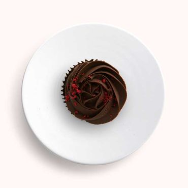 Double Chocolate and Raspberry Rosette Cupcake