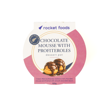 Chocolate Mousse with Profiteroles