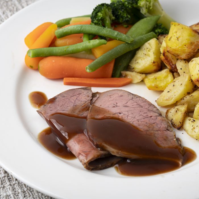 Roast Lamb with Roast Potatoes & Vegetables 